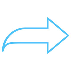 Flat Colored Share Icon for Mobile System Interface