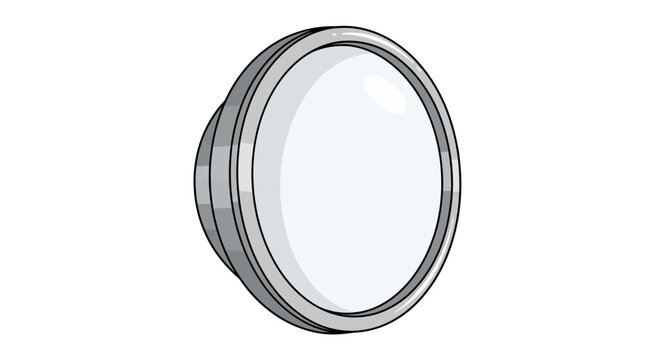 Round Mirror on Wall.