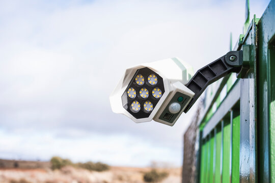 Outdoor surveillance camera in a rural setting