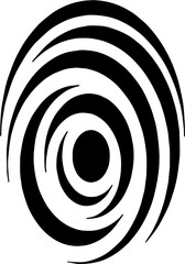 Abstract Asymmetric Spiral Vortex with Elliptical Optical Illusion Lines