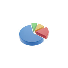 Obraz premium Colorful 3d Pie Chart for Data Analysis