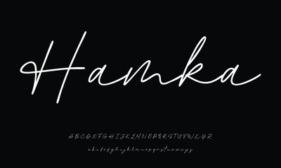 Obraz premium Script Brush Font Type Font lettering handwritten 