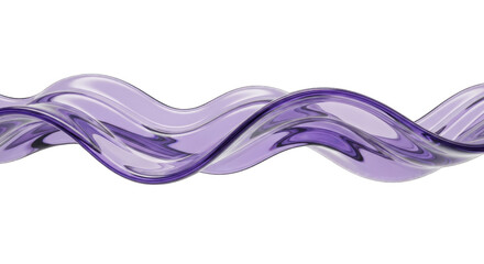 Abstract Purple Wave Fluid Shape Isolated on White Background