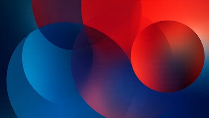 Fototapeta premium Abstract Background with Red and Blue Circular Shapes and Soft Gradients