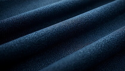 Fototapeta premium A close-up view of dark blue denim fabric with a textured surface
