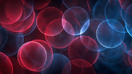 Colorful Abstract Background with Red and Blue Circular Bokeh Effect
