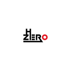 Obraz premium Zero Hero text slogan logo.