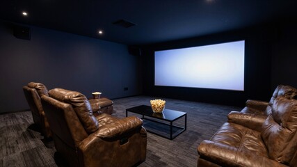 Luxury Home Cinema With Leather Recliners