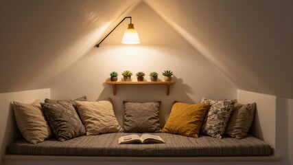Cozy Attic Reading Nook Hideaway