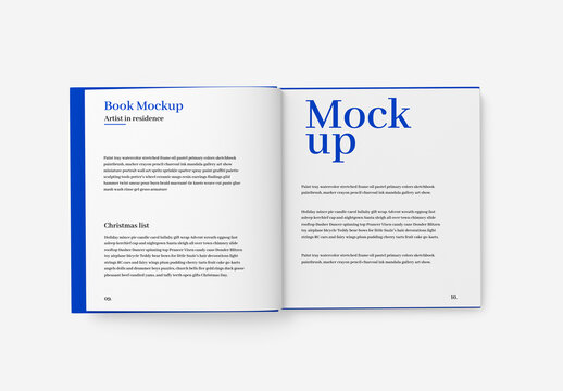 Square Magazine Book Mockup Template