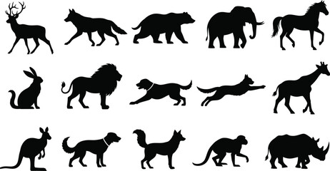 Collection of animal silhouettes © mdkamran