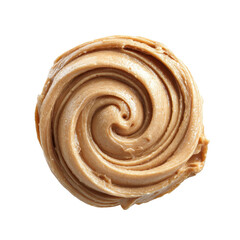Peanut butter swirl on transparent background 