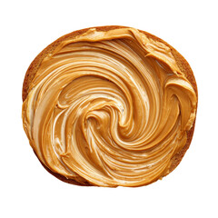 Peanut butter swirl on transparent background 