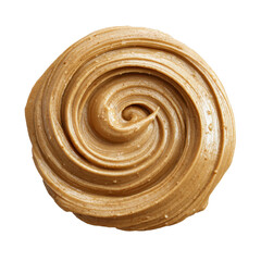 Peanut butter swirl on transparent background 