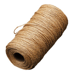 Roll of Natural Jute Twine Ideal for Crafting on transparent background 