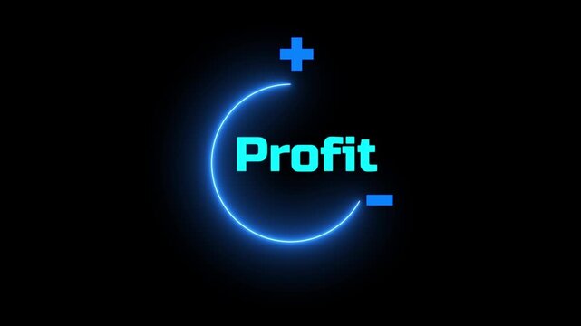 Animated virtual download icon progress for increasing profit added to business product and service. Growth profit, increase profit, value added. business growth concept.