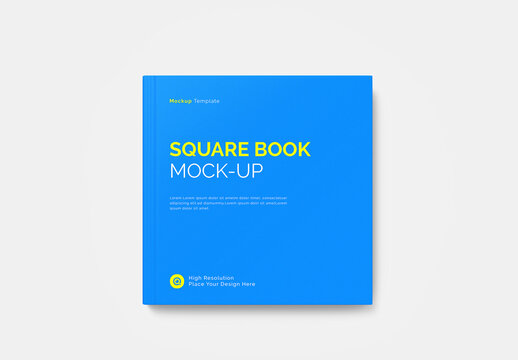 Square Book Mockup Template