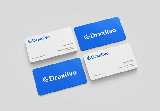 Set of Business Card Mockup Template