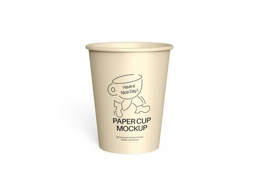 Paper Coffee Cup Mockup Template