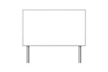 Obraz premium White billboard sign on two poles offering copy space for advertising or promotional mockups with a transparent background