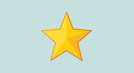 Obraz premium Yellow Star Icon Isolated on Light Background.