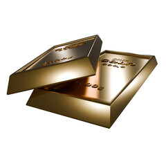 3d gold bar illustration element