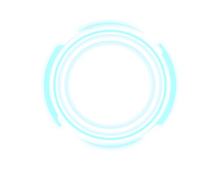 Futuristic portal halo overlay PNG isolated on transparent background