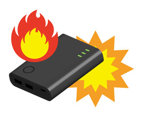 故障して発火するモバイルバッテリー