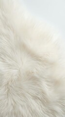 Fototapeta premium Luxurious white fur texture with soft fluffy fibers creating natural patterns for cozy interior design and fashion projects.