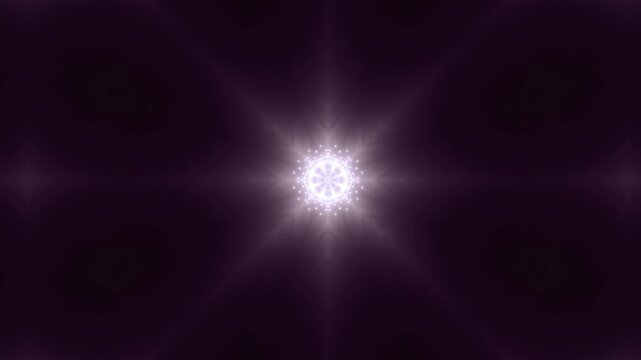 Intricate Geometric Purple Pattern Shines in Kaleidoscope Animation