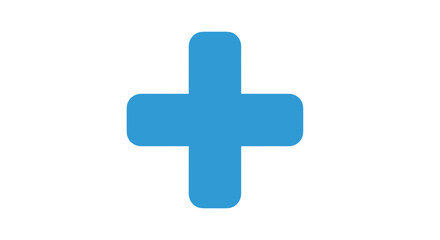 Obraz premium Blue Medical Cross Symbol Icon.