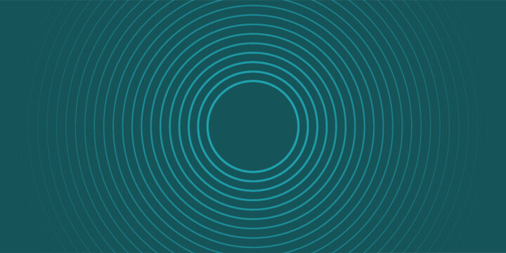 Abstract green glowing geometric lines on gray background. Modern shiny blue circle lines pattern. Futuristic technology concept. Suit for cover, poster, banner, brochure, header, website vector