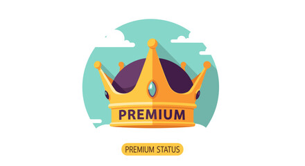 Golden Crown with Premium Label Illustration.
