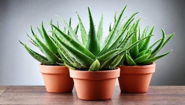 aleo vera plant in flowerpot