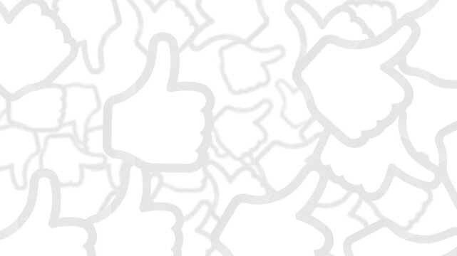 thumbsup icon popping on screen and fading out
