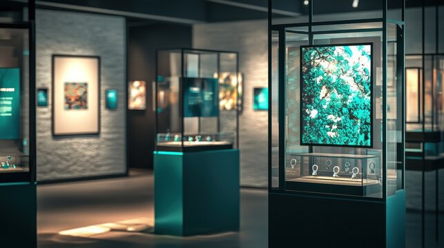 Museum interior exhibits