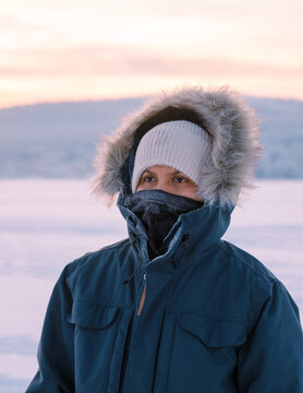 Winter adventure in Akaslompolo Village, Lapland, Finland with stunning snowy landscape