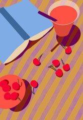 Concept of summer relaxation and slow living