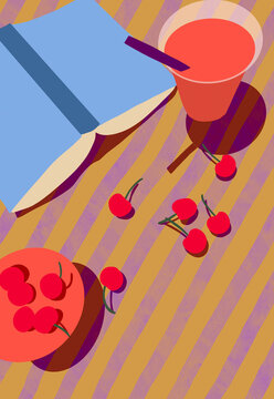 Concept of summer relaxation and slow living