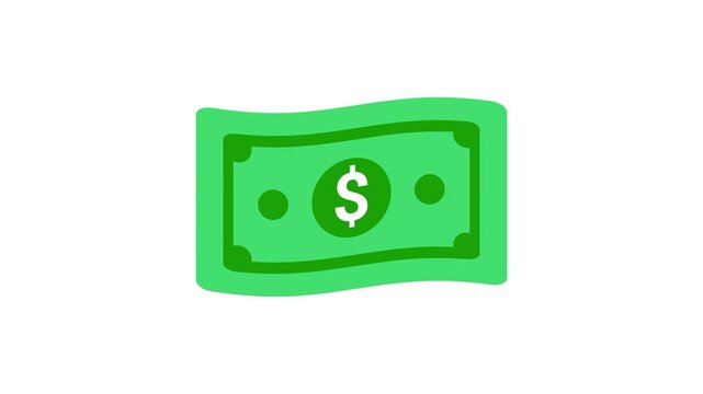 Money movement animation with financial business concept