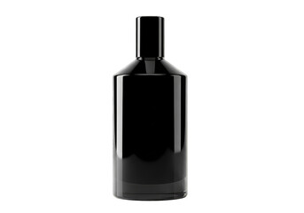 Fototapeta premium Clean black glass bottle, simple product design, ready for placement with transparency