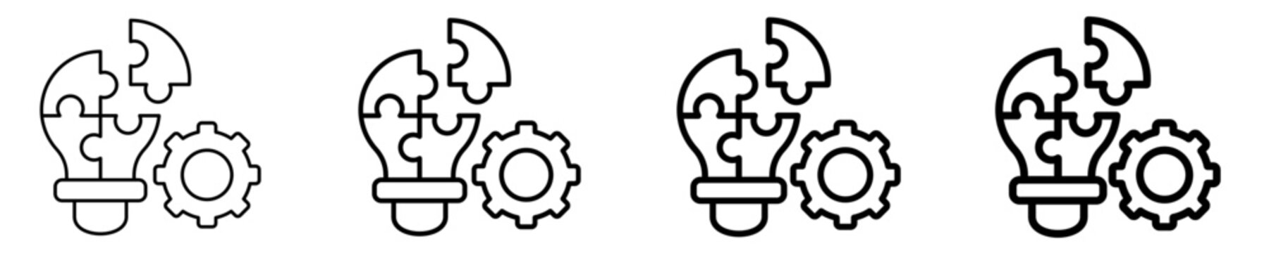 Problem Solving  Icon Set Different Style Collection