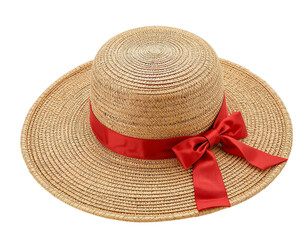straw hat isolated on white