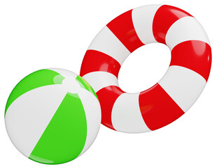 3D_浮き輪_ビーチボール © 四ッ谷