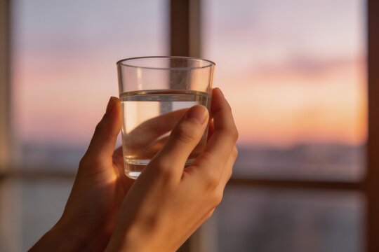 First sip of water after adzan &ndash; minimalist Ramadan iftar moment