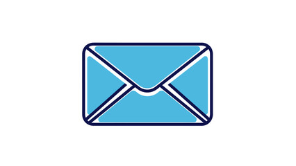 A flat illustration of a closed, rectangular envelope with a light blue fill