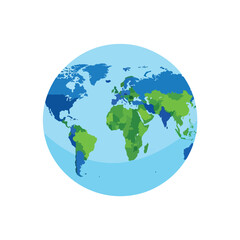 Fototapeta premium Global Earth Illustration with Continents and Ocean Boundaries for Educational and Creative Use