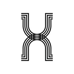 Minimal Abstract Geometric H Logo 