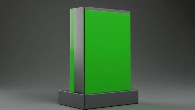 Product Box with Green Screen Front Label in Clean Packshot Style