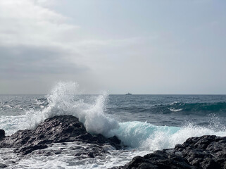 Atlantic Waves Crashing on Tenerife Rocks © Vitalii